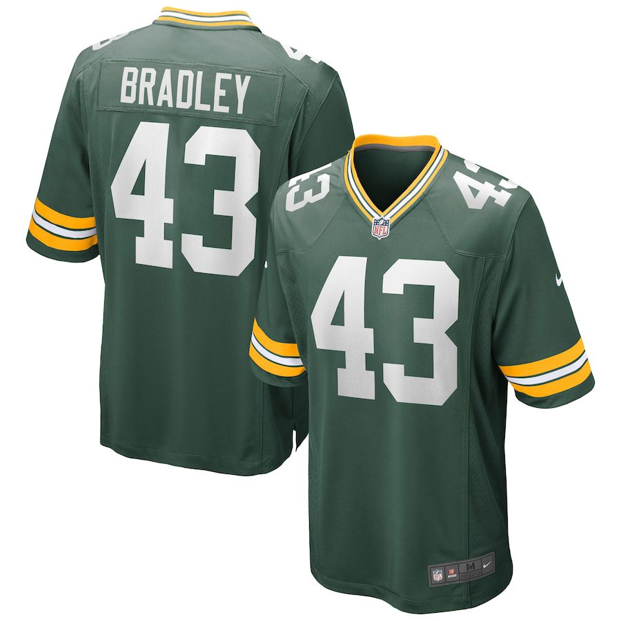 Men Green Bay Packers #43 Hunter Bradley Nike Green Game NFL Jersey->green bay packers->NFL Jersey